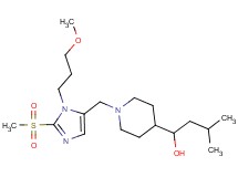 1-(1-{[1-(3-methoxypropyl)-2-(methylsulfonyl)-1H-imidazol-5-yl]methyl}-4-piperidinyl)-3-methyl-1-butanol