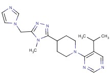 4-{4-[5-(1H-imidazol-1-ylmethyl)-4-methyl-4H-1,2,4-triazol-3-yl]piperidin-1-yl}-5-isopropylpyrimidine