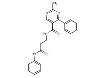 N-(3-anilino-3-oxopropyl)-2-methyl-4-phenylpyrimidine-5-carboxamide