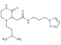 2-[1-(3-methylbutyl)-3-oxo-2-piperazinyl]-N-[3-(1H-pyrazol-1-yl)propyl]acetamide