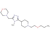 4-({4-methyl-5-[1-(2-propoxyethyl)piperidin-4-yl]-4H-1,2,4-triazol-3-yl}methyl)morpholine