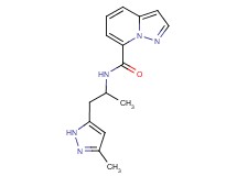 N-[1-methyl-2-(3-methyl-1H-pyrazol-5-yl)ethyl]pyrazolo[1,5-a]pyridine-7-carboxamide
