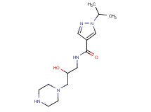 N-[2-hydroxy-3-(1-piperazinyl)propyl]-1-isopropyl-1H-pyrazole-4-carboxamide hydrochloride