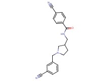 4-cyano-N-{[1-(3-cyanobenzyl)pyrrolidin-3-yl]methyl}benzamide