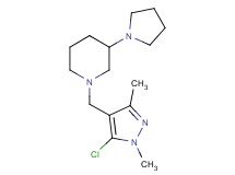 1-[(5-chloro-1,3-dimethyl-1H-pyrazol-4-yl)methyl]-3-(1-pyrrolidinyl)piperidine