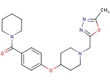 1-[(5-methyl-1,3,4-oxadiazol-2-yl)methyl]-4-[4-(piperidin-1-ylcarbonyl)phenoxy]piperidine
