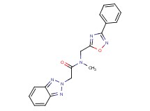 2-(2H-1,2,3-benzotriazol-2-yl)-N-methyl-N-[(3-phenyl-1,2,4-oxadiazol-5-yl)methyl]acetamide