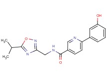 6-(3-hydroxyphenyl)-N-[(5-isopropyl-1,2,4-oxadiazol-3-yl)methyl]nicotinamide