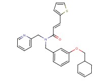 (2E)-N-[3-(3-cyclohexen-1-ylmethoxy)benzyl]-N-(2-pyridinylmethyl)-3-(2-thienyl)acrylamide