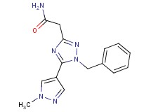 2-[1-benzyl-5-(1-methyl-1H-pyrazol-4-yl)-1H-1,2,4-triazol-3-yl]acetamide