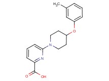 6-[4-(3-methylphenoxy)-1-piperidinyl]-2-pyridinecarboxylic acid