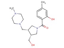 2-({(3R*,4R*)-3-(hydroxymethyl)-4-[(4-methylpiperazin-1-yl)methyl]pyrrolidin-1-yl}carbonyl)-5-methylphenol