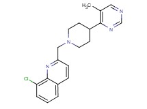 8-chloro-2-{[4-(5-methylpyrimidin-4-yl)piperidin-1-yl]methyl}quinoline
