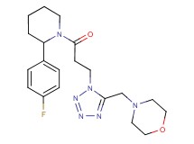 4-[(1-{3-[2-(4-fluorophenyl)-1-piperidinyl]-3-oxopropyl}-1H-tetrazol-5-yl)methyl]morpholine