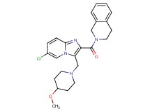 2-({6-chloro-3-[(4-methoxy-1-piperidinyl)methyl]imidazo[1,2-a]pyridin-2-yl}carbonyl)-1,2,3,4-tetrahydroisoquinoline