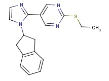 5-[1-(2,3-dihydro-1H-inden-2-yl)-1H-imidazol-2-yl]-2-(ethylthio)pyrimidine