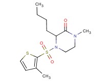3-butyl-1-methyl-4-[(3-methyl-2-thienyl)sulfonyl]-2-piperazinone