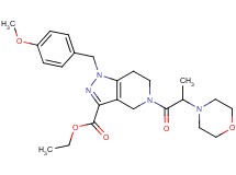 ethyl 1-(4-methoxybenzyl)-5-[2-(4-morpholinyl)propanoyl]-4,5,6,7-tetrahydro-1H-pyrazolo[4,3-c]pyridine-3-carboxylate