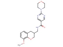 N-[(8-methoxy-3,4-dihydro-2H-chromen-3-yl)methyl]-2-morpholin-4-ylpyrimidine-5-carboxamide