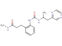 N-methyl-3-[2-({[(1-methyl-2-pyrazin-2-ylethyl)amino]carbonyl}amino)phenyl]propanamide