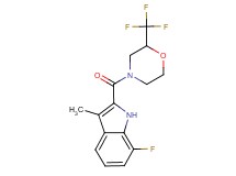 7-fluoro-3-methyl-2-{[2-(trifluoromethyl)morpholin-4-yl]carbonyl}-1H-indole