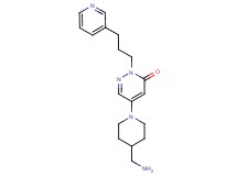 5-[4-(aminomethyl)-1-piperidinyl]-2-[3-(3-pyridinyl)propyl]-3(2H)-pyridazinone bis(trifluoroacetate)