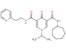 N-cycloheptyl-1-isopropyl-4-oxo-N'-[2-(2-pyridinyl)ethyl]-1,4-dihydro-3,5-pyridinedicarboxamide