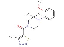 1-(2-methoxyphenyl)-2,2-dimethyl-4-[(4-methyl-1,2,3-thiadiazol-5-yl)carbonyl]piperazine
