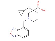 1-(2,1,3-benzoxadiazol-4-ylmethyl)-3-(cyclopropylmethyl)piperidine-3-carboxylic acid