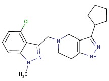 5-[(4-chloro-1-methyl-1H-indazol-3-yl)methyl]-3-cyclopentyl-4,5,6,7-tetrahydro-1H-pyrazolo[4,3-c]pyridine