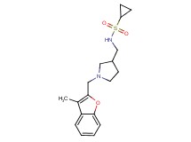 N-({1-[(3-methyl-1-benzofuran-2-yl)methyl]pyrrolidin-3-yl}methyl)cyclopropanesulfonamide
