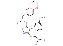 (2,3-dihydro-1,4-benzodioxin-6-ylmethyl){[5-(isobutylthio)-4-(3-methoxyphenyl)-4H-1,2,4-triazol-3-yl]methyl}methylamine
