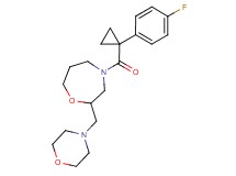 4-{[1-(4-fluorophenyl)cyclopropyl]carbonyl}-2-(4-morpholinylmethyl)-1,4-oxazepane