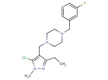 1-[(5-chloro-3-ethyl-1-methyl-1H-pyrazol-4-yl)methyl]-4-(3-fluorobenzyl)piperazine