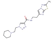 N-[2-(2-methylimidazo[2,1-b][1,3,4]thiadiazol-6-yl)ethyl]-1-[2-(1-piperidinyl)ethyl]-1H-1,2,3-triazole-4-carboxamide