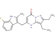 2,3-diethyl-5-[(7-fluoro-2-methyl-1H-indol-3-yl)methyl]pyrazolo[1,5-a]pyrimidin-7(4H)-one