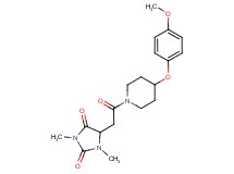 5-{2-[4-(4-methoxyphenoxy)-1-piperidinyl]-2-oxoethyl}-1,3-dimethyl-2,4-imidazolidinedione