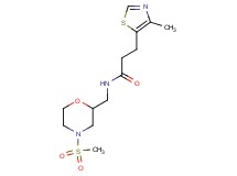 N-{[4-(methylsulfonyl)-2-morpholinyl]methyl}-3-(4-methyl-1,3-thiazol-5-yl)propanamide