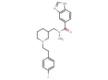 N-({1-[2-(4-fluorophenyl)ethyl]-3-piperidinyl}methyl)-N-methyl-1H-benzimidazole-5-carboxamide