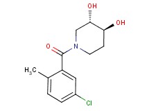 (3S*,4S*)-1-(5-chloro-2-methylbenzoyl)piperidine-3,4-diol