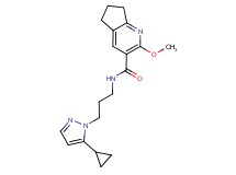 N-[3-(5-cyclopropyl-1H-pyrazol-1-yl)propyl]-2-methoxy-6,7-dihydro-5H-cyclopenta[b]pyridine-3-carboxamide