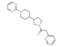 2-{4-[1-(2-pyridinylacetyl)-3-pyrrolidinyl]-1-piperidinyl}pyrimidine