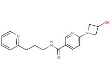 6-(3-hydroxyazetidin-1-yl)-N-(3-pyridin-2-ylpropyl)nicotinamide