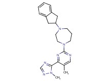 1-(2,3-dihydro-1H-inden-2-yl)-4-[5-methyl-4-(1-methyl-1H-1,2,4-triazol-5-yl)pyrimidin-2-yl]-1,4-diazepane
