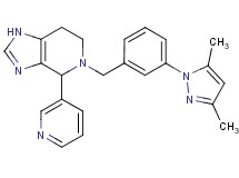 5-[3-(3,5-dimethyl-1H-pyrazol-1-yl)benzyl]-4-pyridin-3-yl-4,5,6,7-tetrahydro-1H-imidazo[4,5-c]pyridine