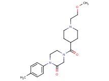 4-{[1-(2-methoxyethyl)-4-piperidinyl]carbonyl}-1-(4-methylphenyl)-2-piperazinone