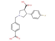 (3S*,4R*)-1-(4-carboxybenzyl)-4-(4-fluorophenyl)pyrrolidine-3-carboxylic acid