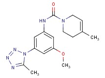 N-[3-methoxy-5-(5-methyl-1H-tetrazol-1-yl)phenyl]-4-methyl-3,6-dihydropyridine-1(2H)-carboxamide