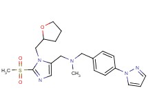 N-methyl-1-[2-(methylsulfonyl)-1-(tetrahydro-2-furanylmethyl)-1H-imidazol-5-yl]-N-[4-(1H-pyrazol-1-yl)benzyl]methanamine