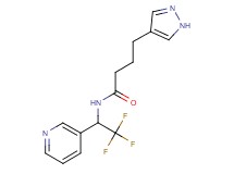 4-(1H-pyrazol-4-yl)-N-(2,2,2-trifluoro-1-pyridin-3-ylethyl)butanamide